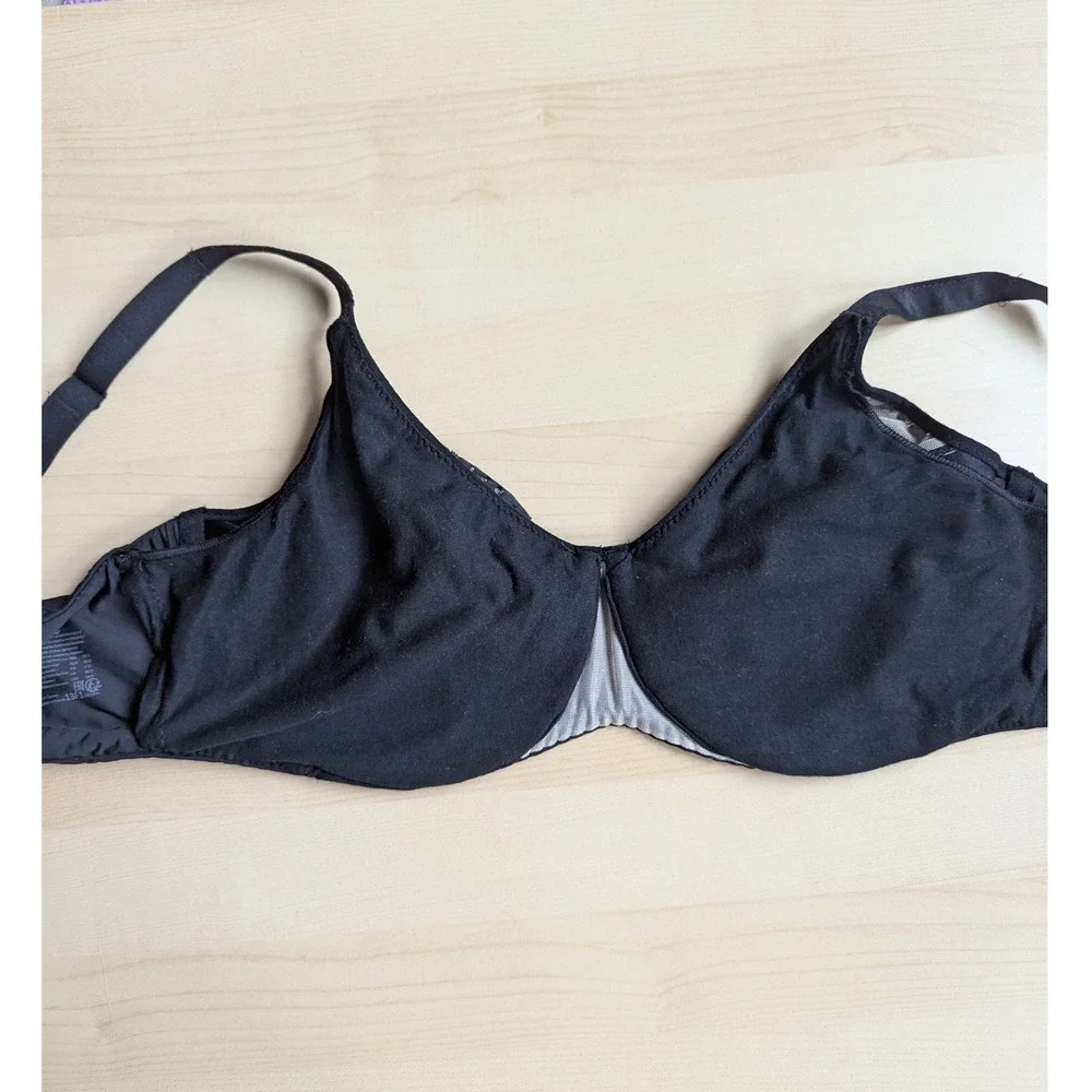Chantelle Black Lace Underwire Bra with‎ Insert Pouches 13F1 38D